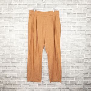 MATIN Studio Linen Pleated trouser pants light brown Size 12